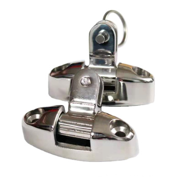 Bimini Top Stainless Steel Swivel Deck Hinge with Rubber Pad